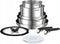 Tefal Ingenio - Pannenset - 10-delig - RVS - Inclusief glazen deksel en 2 handgrepen (2 stuks)