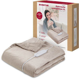 Inventum HB185T - Elektrische verwarmde bovendeken - 4 warmtestanden - 180x130 cm - Taupe