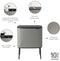 Brabantia Bo Touch Bin - Prullenbak - 3 x 11 liter - Afvalscheiding - Mineral Concrete Grey