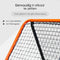 Volcan Dubbelzijdige Rebounder - Voetbal Trainingsmateriaal - 85 x 85 cm - Inclusief Grondankers - Oranje/Zwart