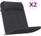 vidaXL - Stoelkussens - 2 - st - Adirondack - oxford - stof - zwart