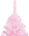 vidaXL - Kunstkerstboom - met - verlichting - en - kerstballen - 120 - cm - PVC - roze