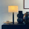 Dyberg Larsen Calix - Tafellamp - Ovale stoffen kap - Nature/Black
