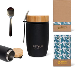 Retulp Big Mug Premium - Thermos - Lunchbox - 500 ml - Black - RVS