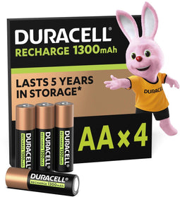 Duracell HR6-B - Oplaadbare AA-batterijen 1300 mAh - Tot 2000 keer opladen - Oranje (4 stuks)
