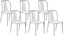 SPEZIA - Tuinstoel set van 6 - Grijs - Synthetisch materiaal