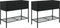 vidaXL - Plantenbakken - met - schap - 2 - st - 90x40x75 - poly - rattan - zwart