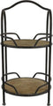 Non-branded Etagère Garson 34 X 67 Cm Staal/nikkel Zwart/bruin