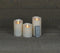 Anna's collection - 3ST KAARS PAREL WAX RUSTIEK BEWEGENDE VLAM 7,5X10/12,5/15CM AFSTANDSBEDIENING...