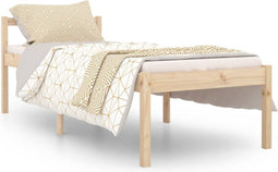 vidaXL - Seniorenbed - massief - grenenhout - wit - 75x190 - cm - Small - Single