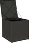 vidaXL - Kussenbox - Zwart - 50x50x50 - cm - Poly - Rattan