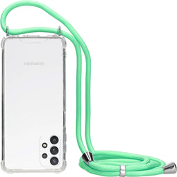 Mobiparts Lanyard Case Samsung Galaxy A32 5G (2021) - Verstelbaar koord - Transparant