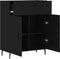 vidaXL - Dressoir - 69,5x34x90 - cm - bewerkt - hout - zwart