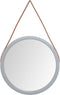 vidaXL - Wandspiegel - met - band - Ø - 45 - cm - zilverkleurig