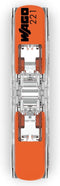 WAGO 221-2411 Verbindingsklem Flexibel: 0.14-4 mm² Massief: 0.2-4 mm² Aantal polen: 1 60 stuk(s) Transparant, Oranje