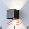 Goliving - Wandlamp met bewegingssensor - IP65 waterproof - Zwart