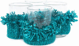 De Oh My Gee Kaarsenhouder - Aqua - M - Set van 4