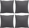 vidaXL - Sierkussens - 4 - st - 40x40 - cm - stof - antracietkleurig