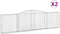 vidaXL - Schanskorven - 2 - st - gewelfd - 400x30x100/120 - cm - ijzer
