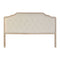 Hoofdbord DKD Home Decor Beige Rubberwood 160 x 10 x 120 cm