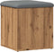 vidaXL - Opbergbankje - 42x42x45 - cm - bewerkt - hout - artisanaal - eikenkleur