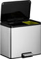 EKO Ecocasa III - Recycling Pedaalemmer - 20+9 Liter - Mat RVS