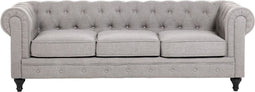 CHESTERFIELD - Woonkamerset - Lichtgrijs - Polyester