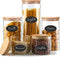 Five Stars® Voorraadpotten - 5 Delige set - Glas luchtdicht met labels en pen (5 stuks)