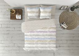 Dekbedovertrek set Pierre Cardin Cesar Beige Bed van 150 3 Onderdelen