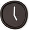 Ronde Klok Zwart / Round Clock Black - Design klok Werkwaardig