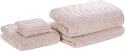 Beliani ATAI - Handdoek set - Roze - Katoen
