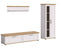 Furnilux Verona - Wandkast Systeem 3 Delen - TV-meubel met klapdeuren en vitrinekast - Wit Eik Decor (3 delen)