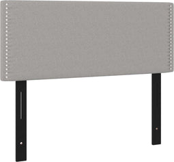 vidaXL - Hoofdbord - 100x5x78/88 - cm - stof - lichtgrijs
