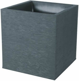Bloempot EDA Vierkant Donker grijs (39 x 39 x 43 cm)