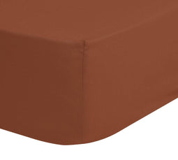 Hoeslaken Jersey 90x220 cm - Terra - 1 Persoons - 100% Katoen - Oeko-Tex Gecertificeerd