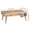 vidaXL - Salontafel - met - lades - 105x55x41 - cm - massief - mangohout