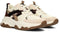 POSH by Poelman GIGI - Dames Sneakers - Chunky zool 5 cm - Bruin met Beige