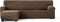 Hoes voor chaise longue met korte armleuning links Eysa JAZ Bruin 120 x 120 x 360 cm