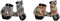 Decoratieve figuren Home ESPRIT Multicolour Mediterrane scooter 14 x 8 x 11 cm (2 Stuks)