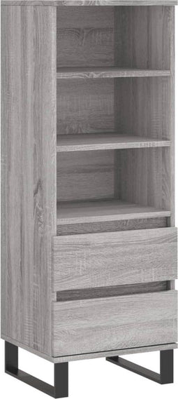 vidaXL - Hoge - kast - 40x36x110 - cm - bewerkt - hout - grijs - sonoma