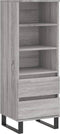 vidaXL - Hoge - kast - 40x36x110 - cm - bewerkt - hout - grijs - sonoma
