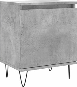 vidaXL - Nachtkastje - 40x30x50 - cm - bewerkt - hout - betongrijs