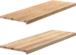 vidaXL - Vensterbanken - 2 - st - onbehandeld - 120x40x2 - cm - massief - eikenhout