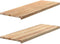 vidaXL - Vensterbanken - 2 - st - onbehandeld - 120x40x2 - cm - massief - eikenhout