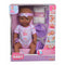 New Born Baby - Babypop - 43 cm - slapende ogen - paars - drink en plasfunctie - babypop
