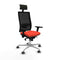 Bureaustoel met hoofdsteun Piqueras y Crespo 3D086G1 Donker oranje