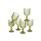 Mica Decorations Merlot - Wijnglas - Set van 6 - 250 ml - Lichtgroen