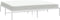 vidaXL - Bedframe - metaal - wit - 180x200 - cm