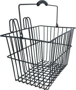Dresco Stalen Fietsmand - Metalen fietsmand 20 Liter - Draagkracht 5 KG - Zwart