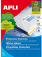 Adhesive labels Apli 01244 60 mm 100 Sheets White ø 60 mm